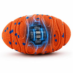 Whaleon vue avant de la balle interactive montrant la forme football, encourage la poursuite