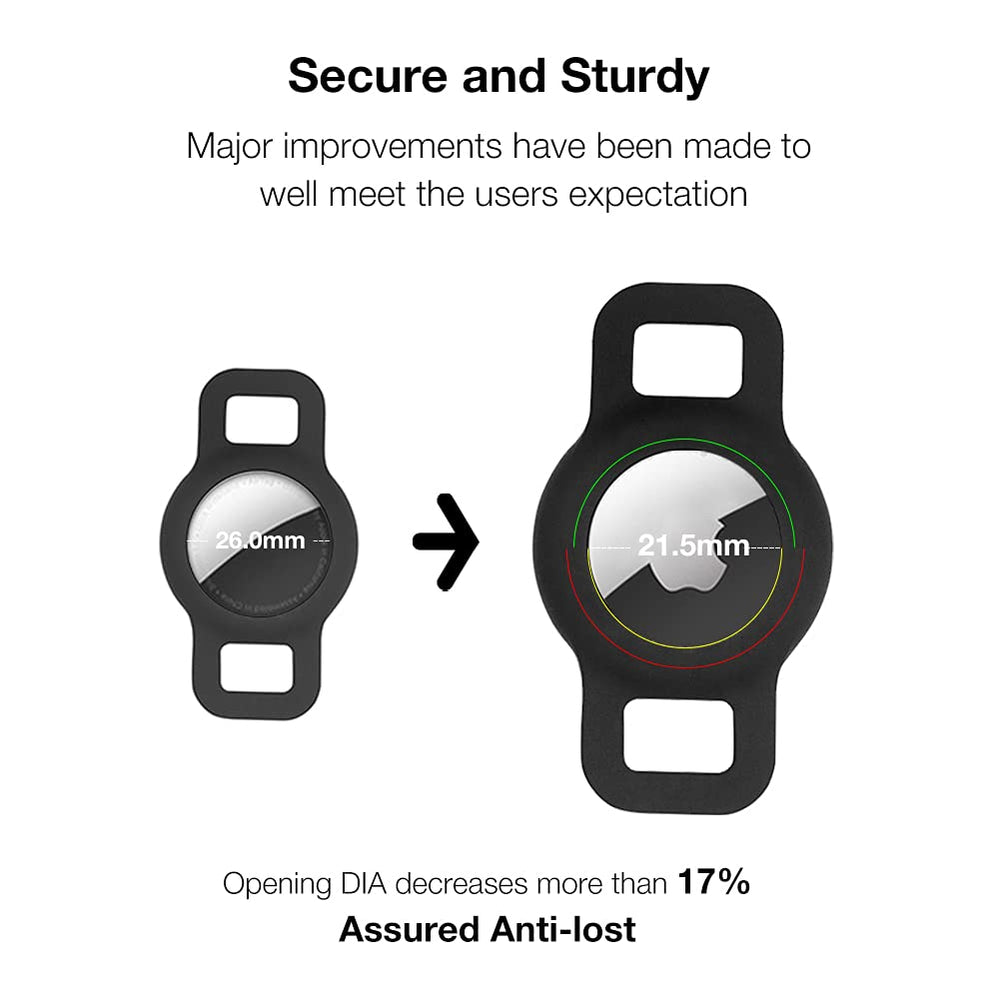 WHALEZON étui monté sur collier de chat, adaptation aux colliers fins