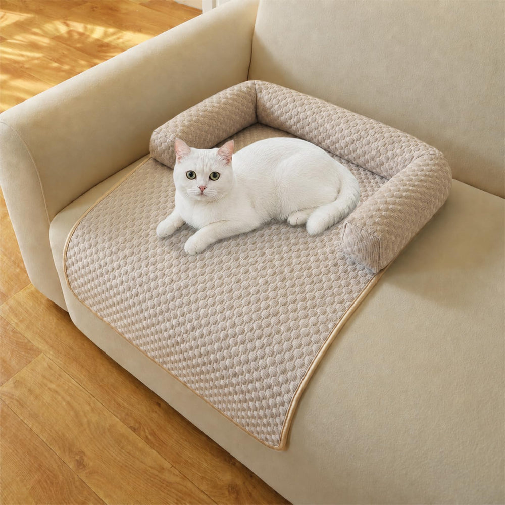 Whiskopia matelas en kaki posé, présentation produit et bénéfice protection