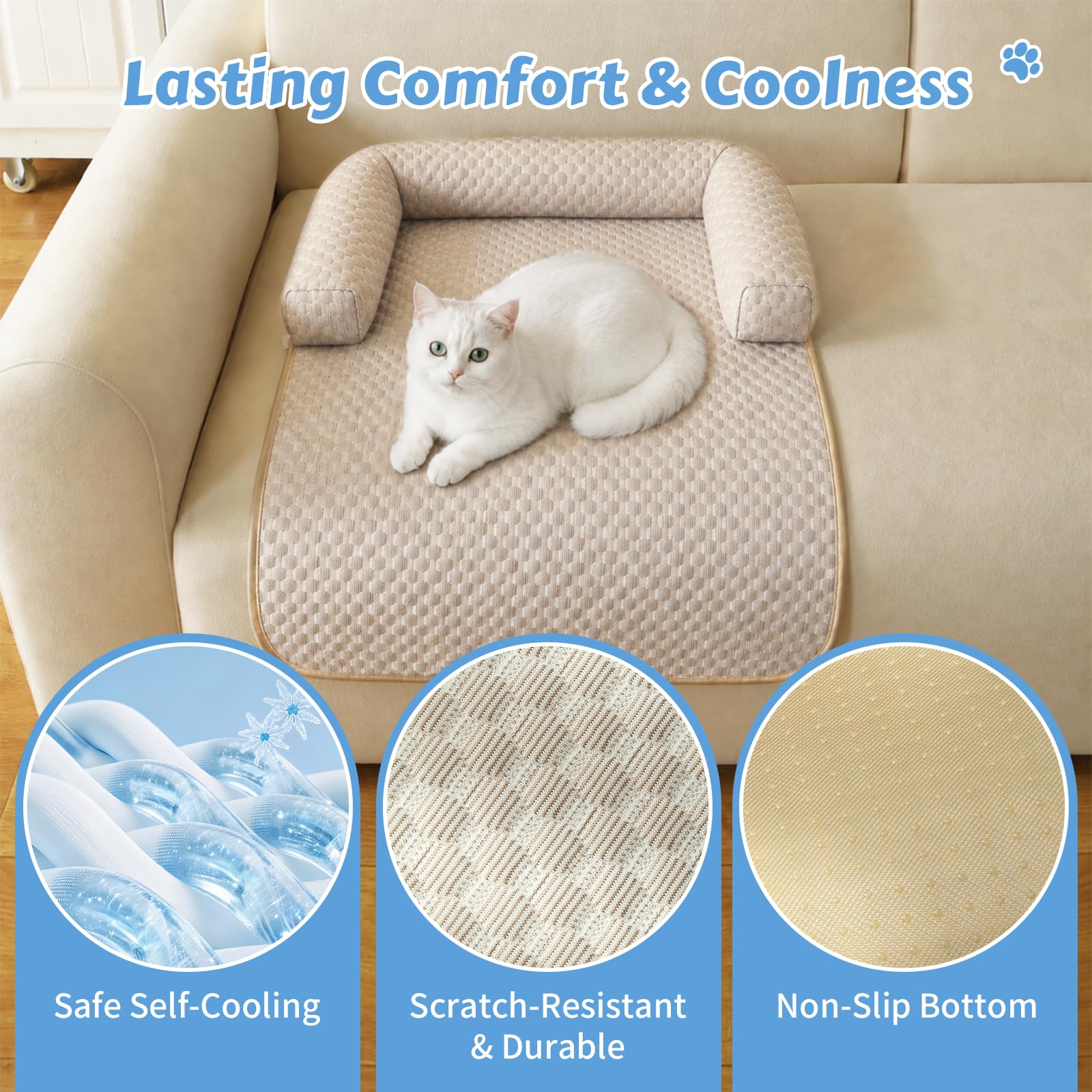 Whiskopia gros plan tissu cool-touch montrant confort rafraîchissant