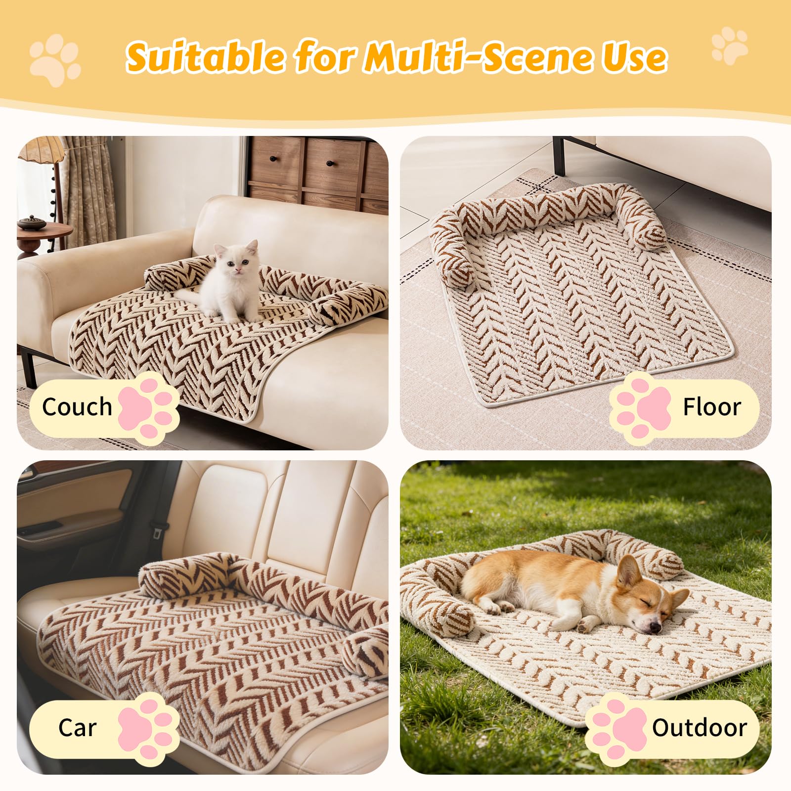 Whiskopia tapis avec chien pour comparer taille et échelle