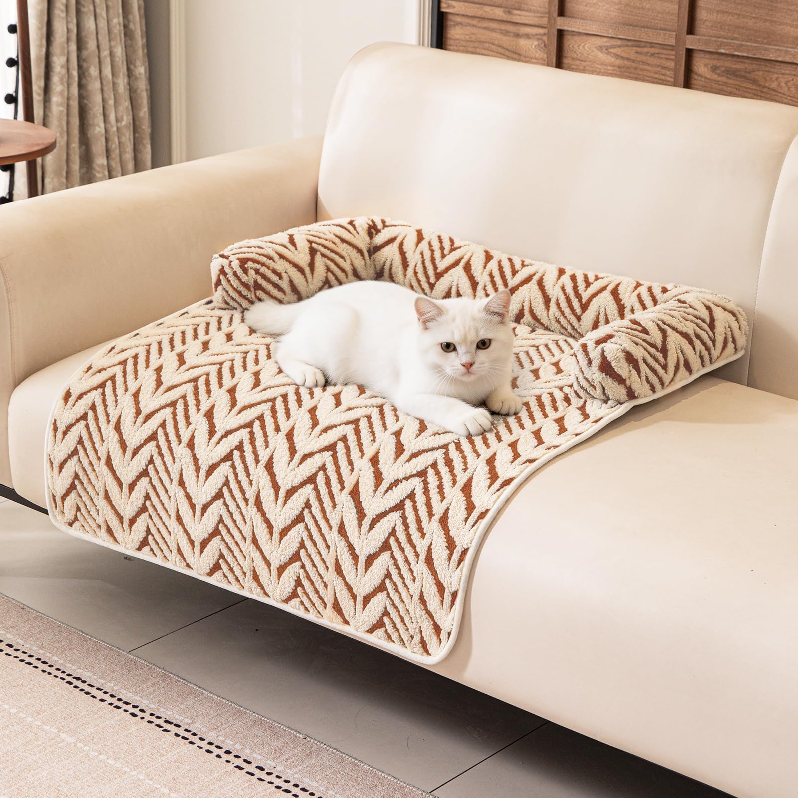 Whiskopia tapis face avant khaki offrant confort visuel et chaleur