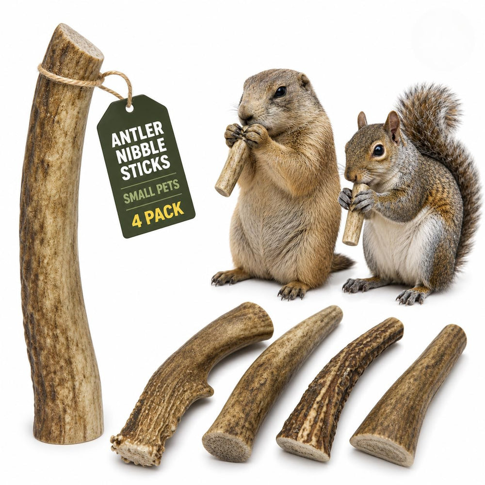 WhiteTail Naturals emballage face avant montrant le pack de 4 bâtonnets, sécurité et naturel