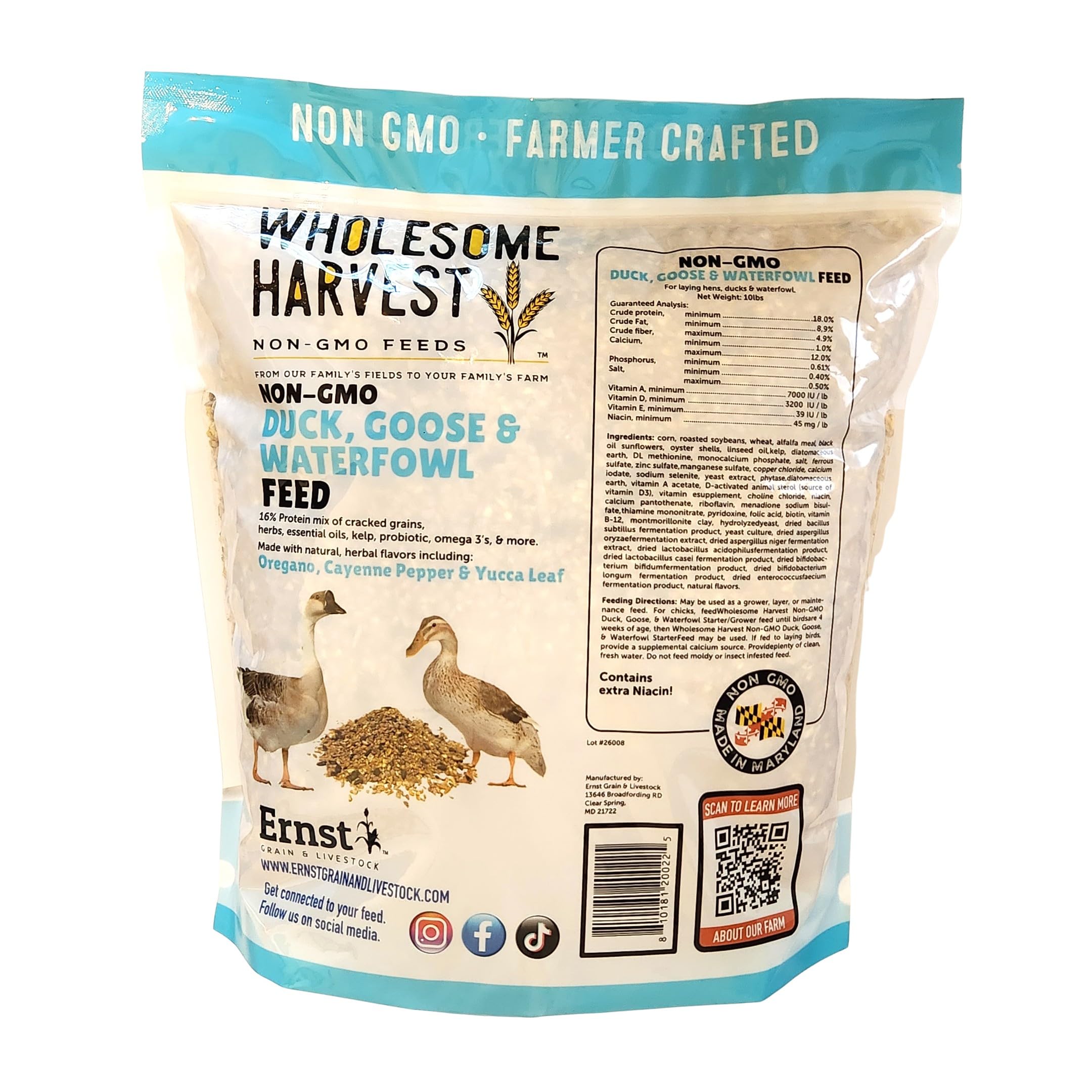 Wholesome Harvest gros plan grains entiers montrant qualité et texture appétissante