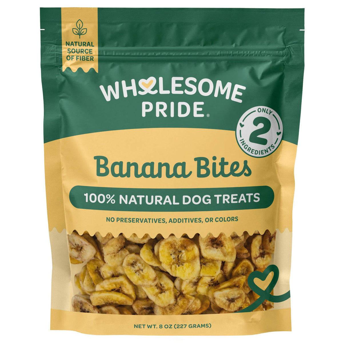 Wholesome Pride emballage avant montrant la friandise naturelle