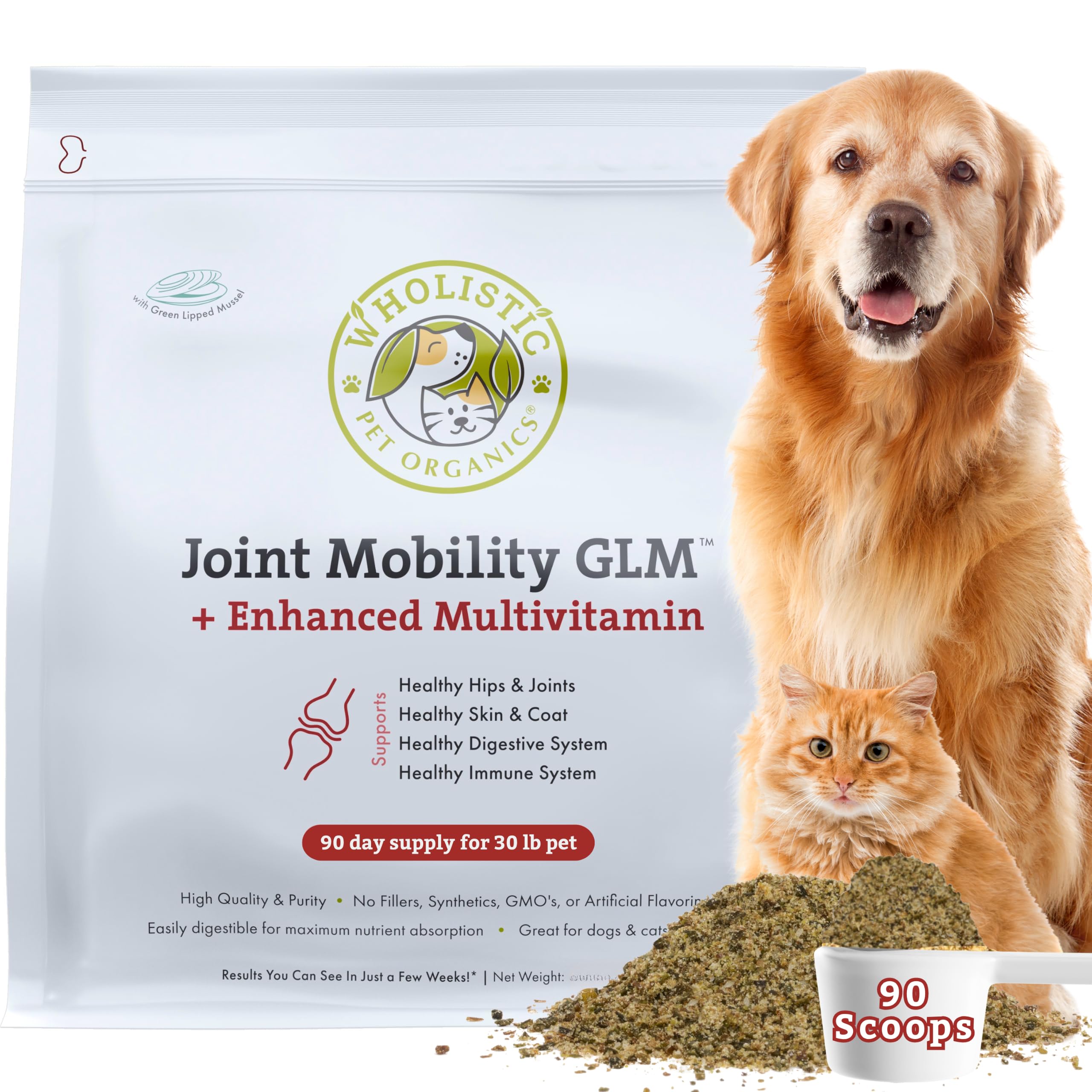 Wholistic Pet Organics boîte face montrant l’emballage et la qualité NASC