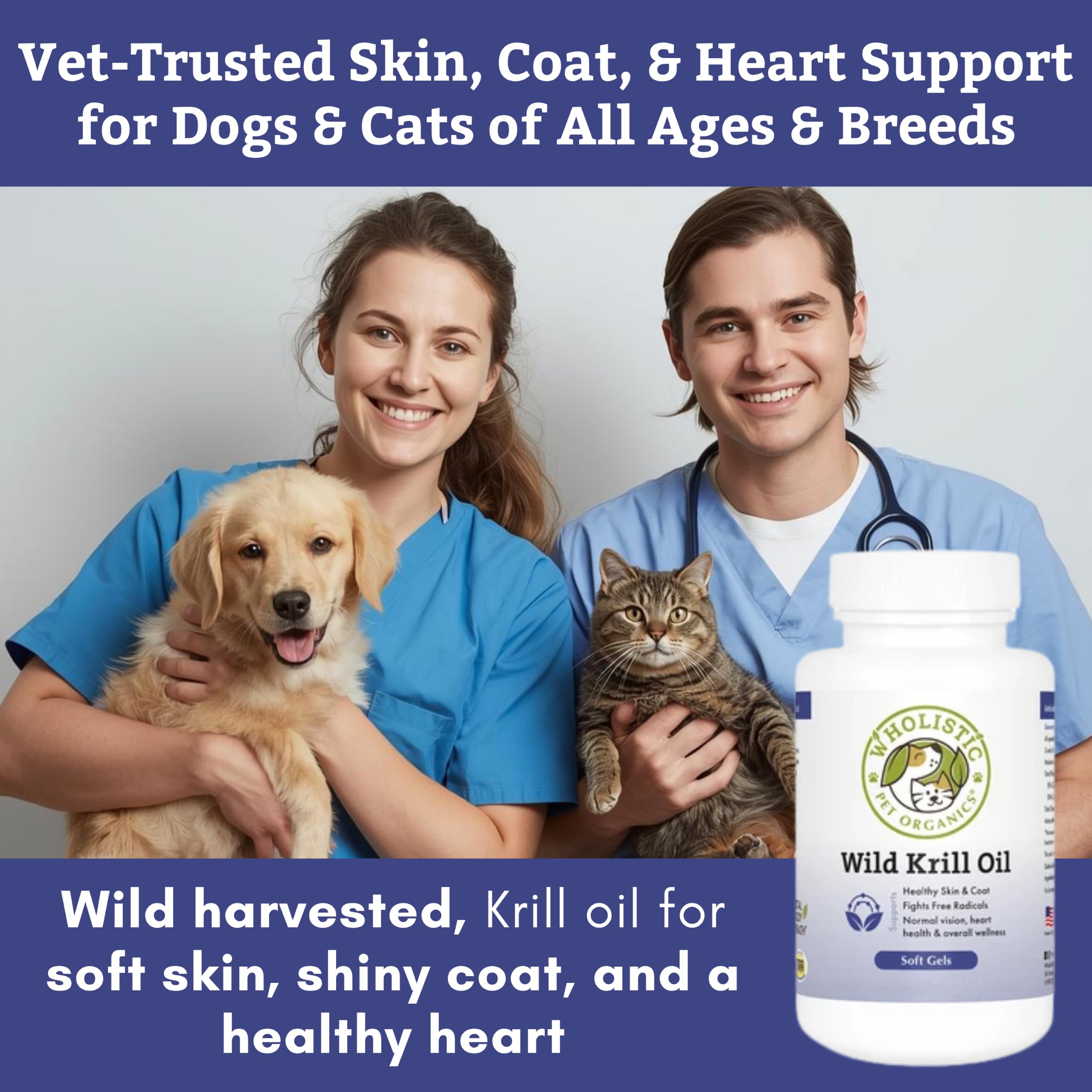 Wholistic Pet Organics comparaison de taille des capsules pour dosage