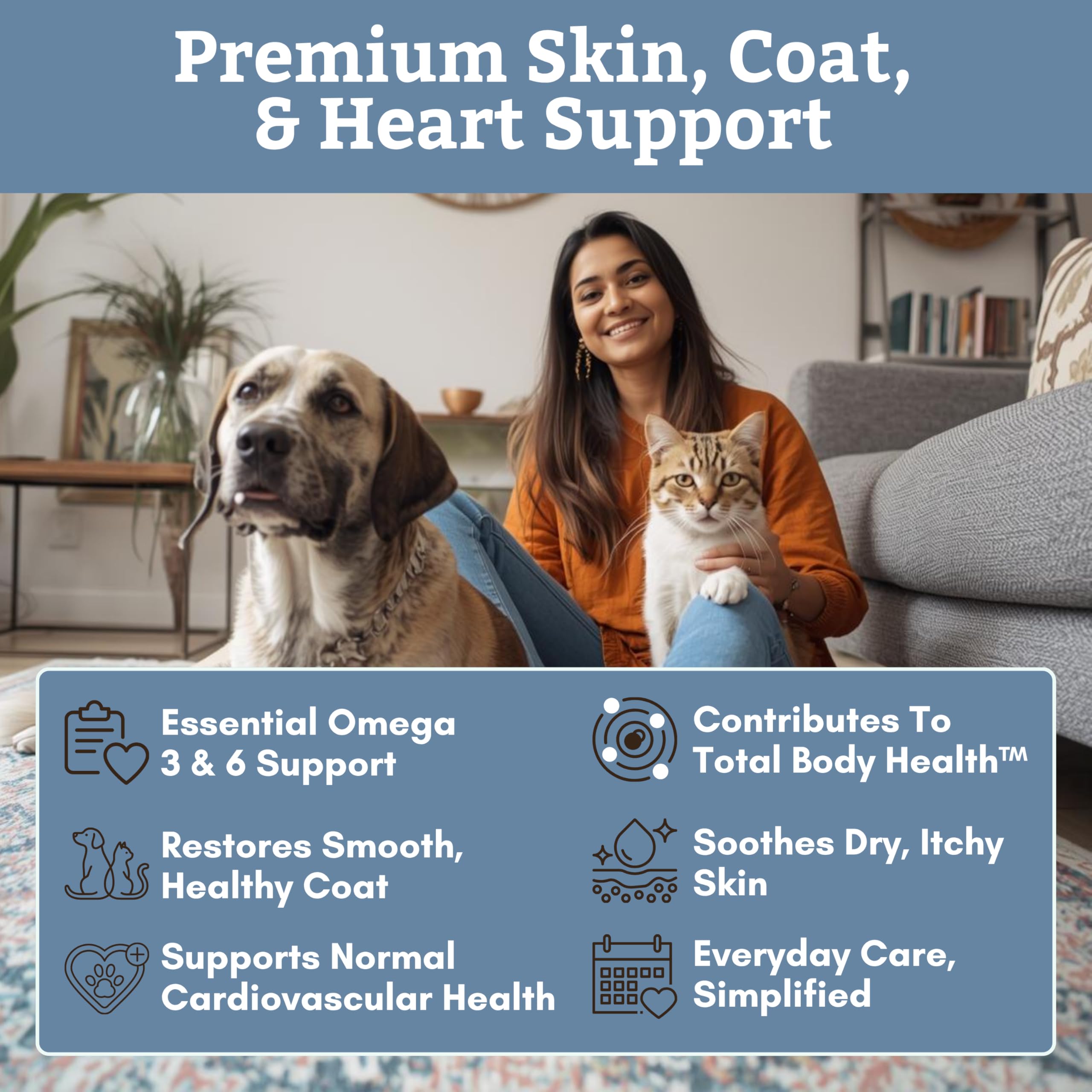 Wholistic Pet Organics gros plan étiquette lisible indiquant saumon sauvage et vitamine E