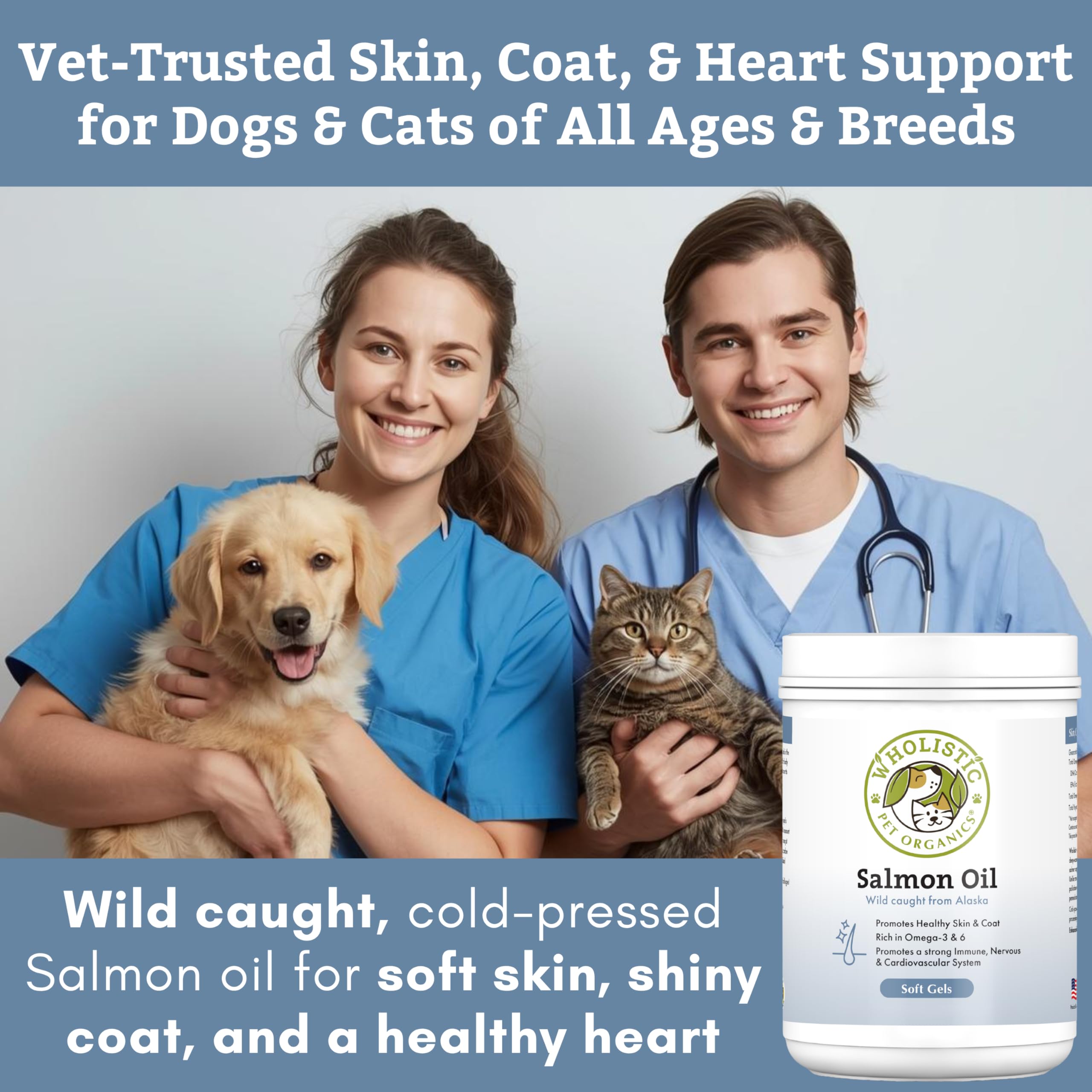 Wholistic Pet Organics comparaison taille softgel pour dosage précis