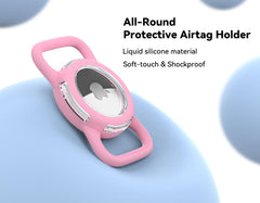 WhoseID étui AirTag glissé sur un collier de chien pour suivi sécurisé