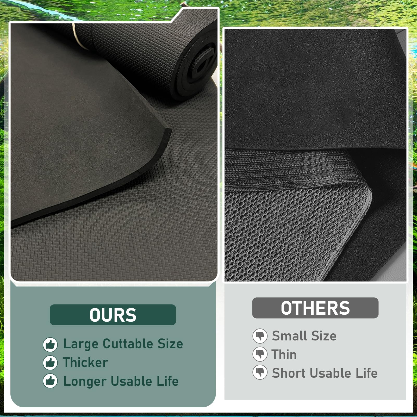 Wibeelee tapis découpé sur mesure, coupe facile pour adaptation précise