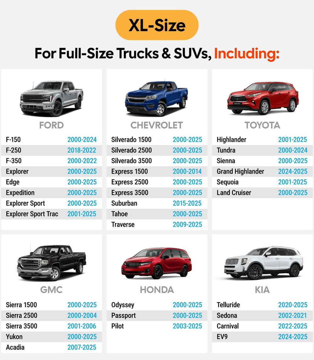 Wigoo comparaison taille XL sur siège de pick-up pour évaluer ajustement