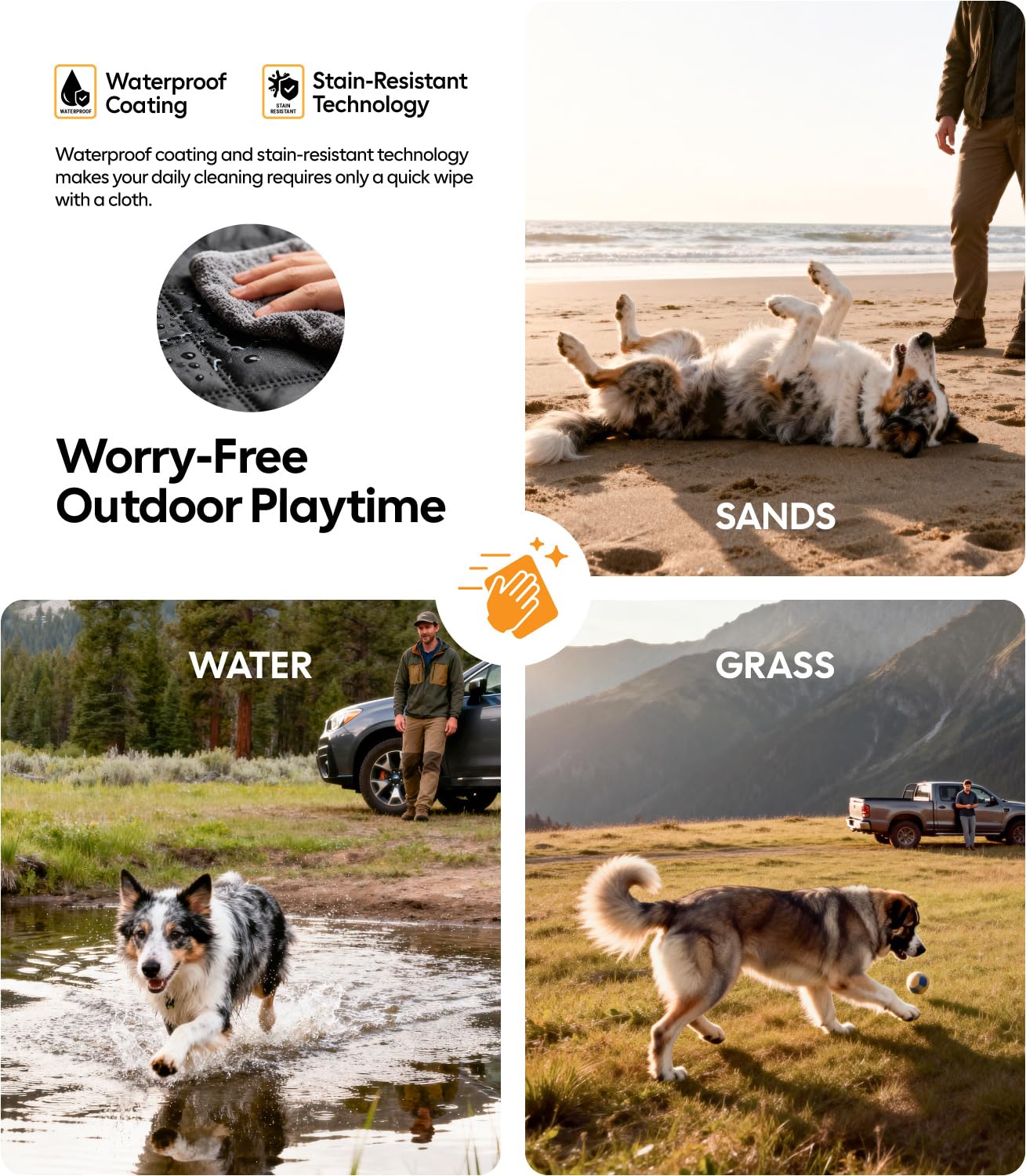 Wigoo housse en usage chien allongé confort et stabilité