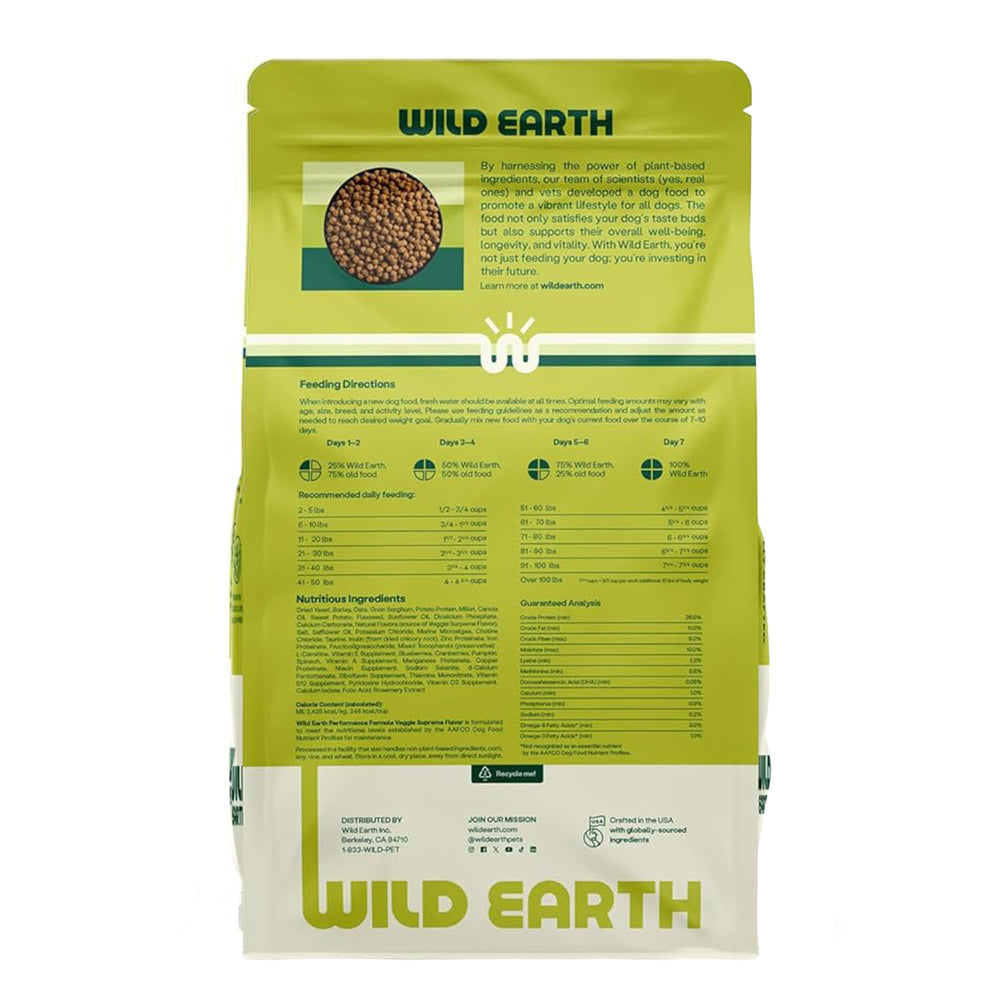 Wild Earth croquettes gros plan montrant texture appétente et haute protéine