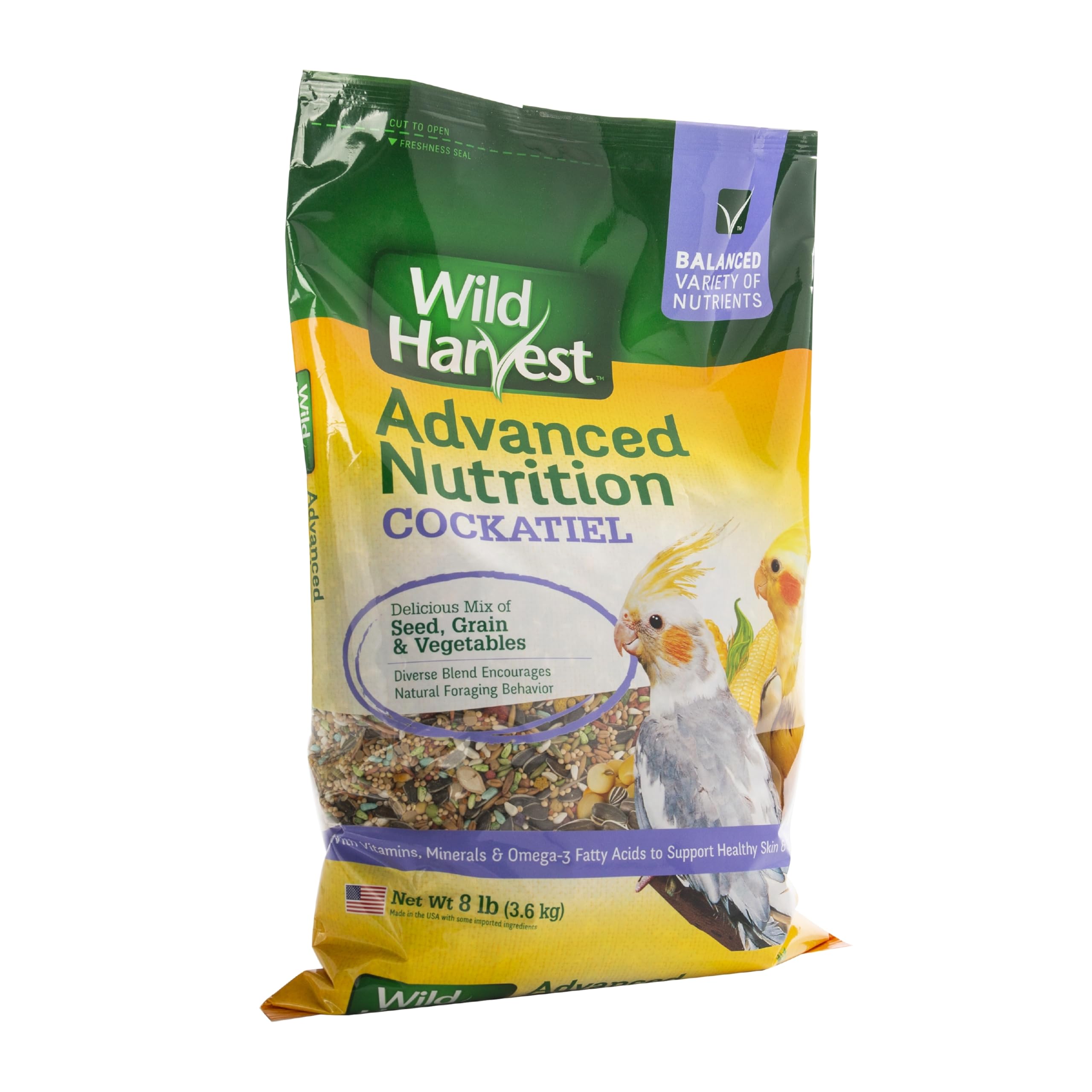 Wild Harvest sac 8 lb posé pour montrer l'échelle et la conservation pratique