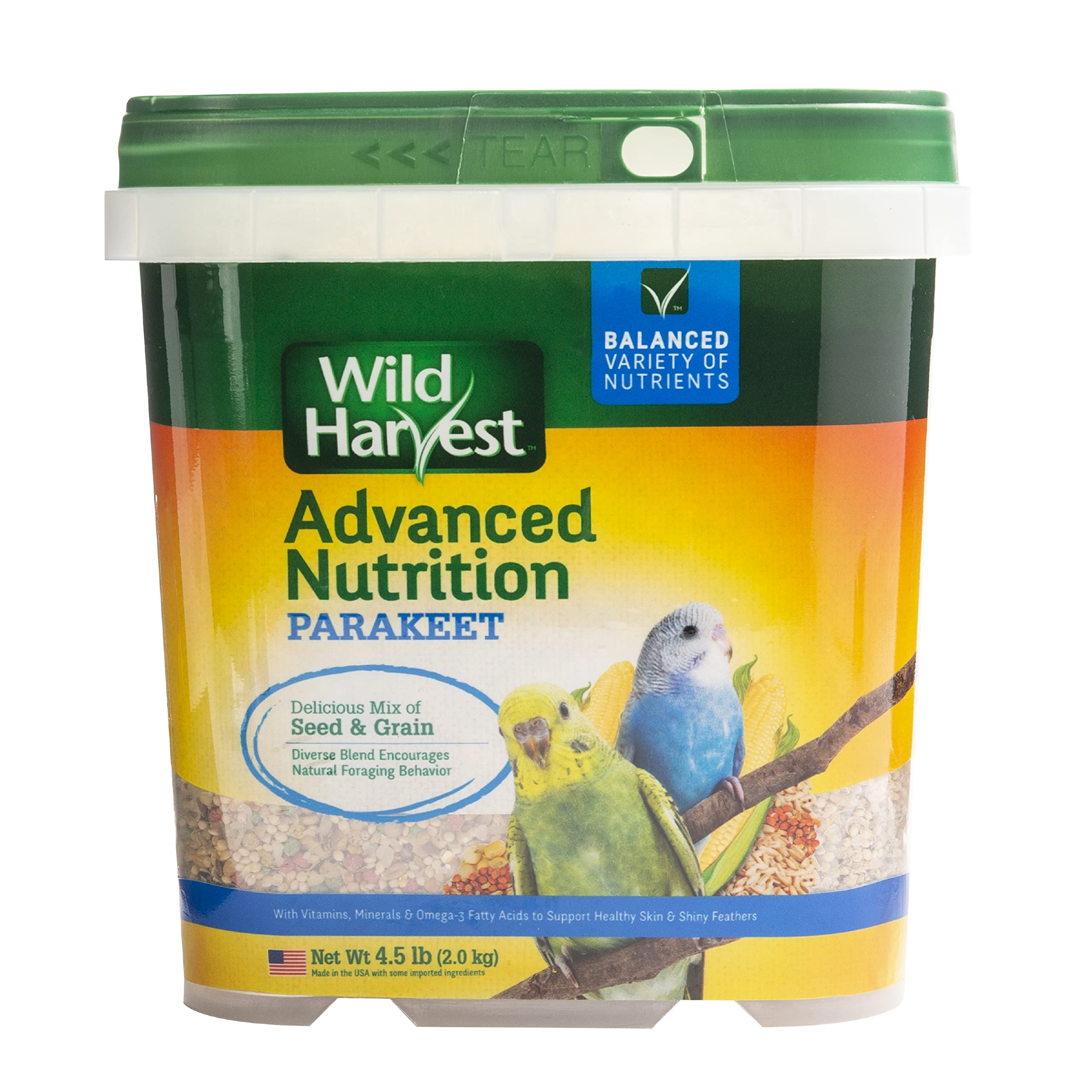 Wild Harvest emballage avant montrant taille 4,5 lb et bénéfice nutritionnel