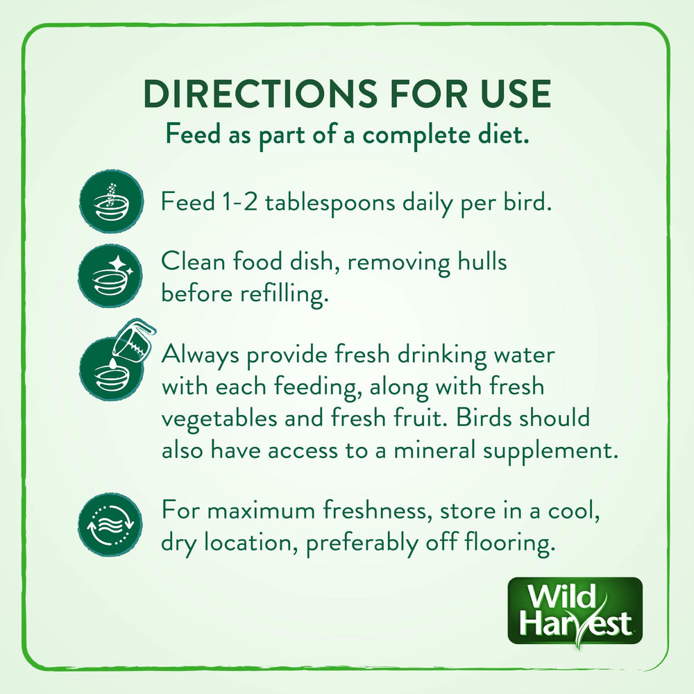 Wild Harvest étiquette nutrition claire indiquant vitamines et minéraux