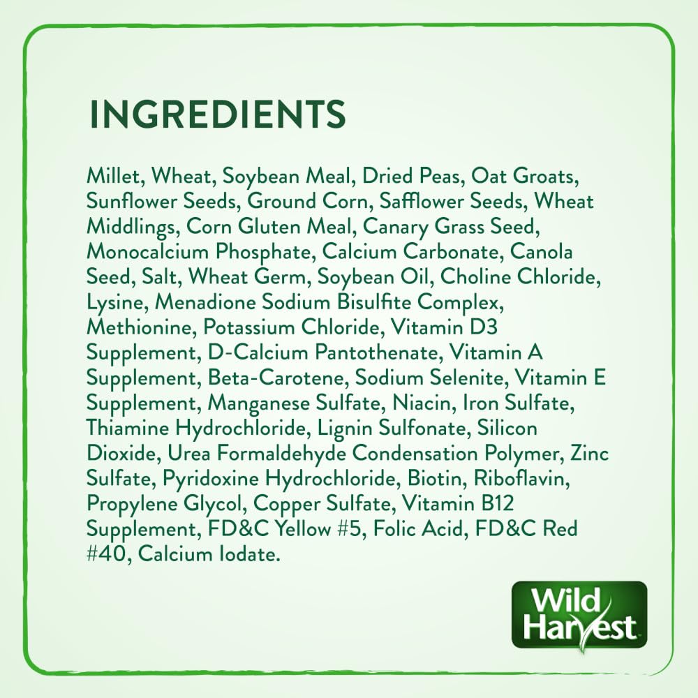 Wild Harvest étiquette nutrition mettant en avant vitamines et minéraux ajoutés