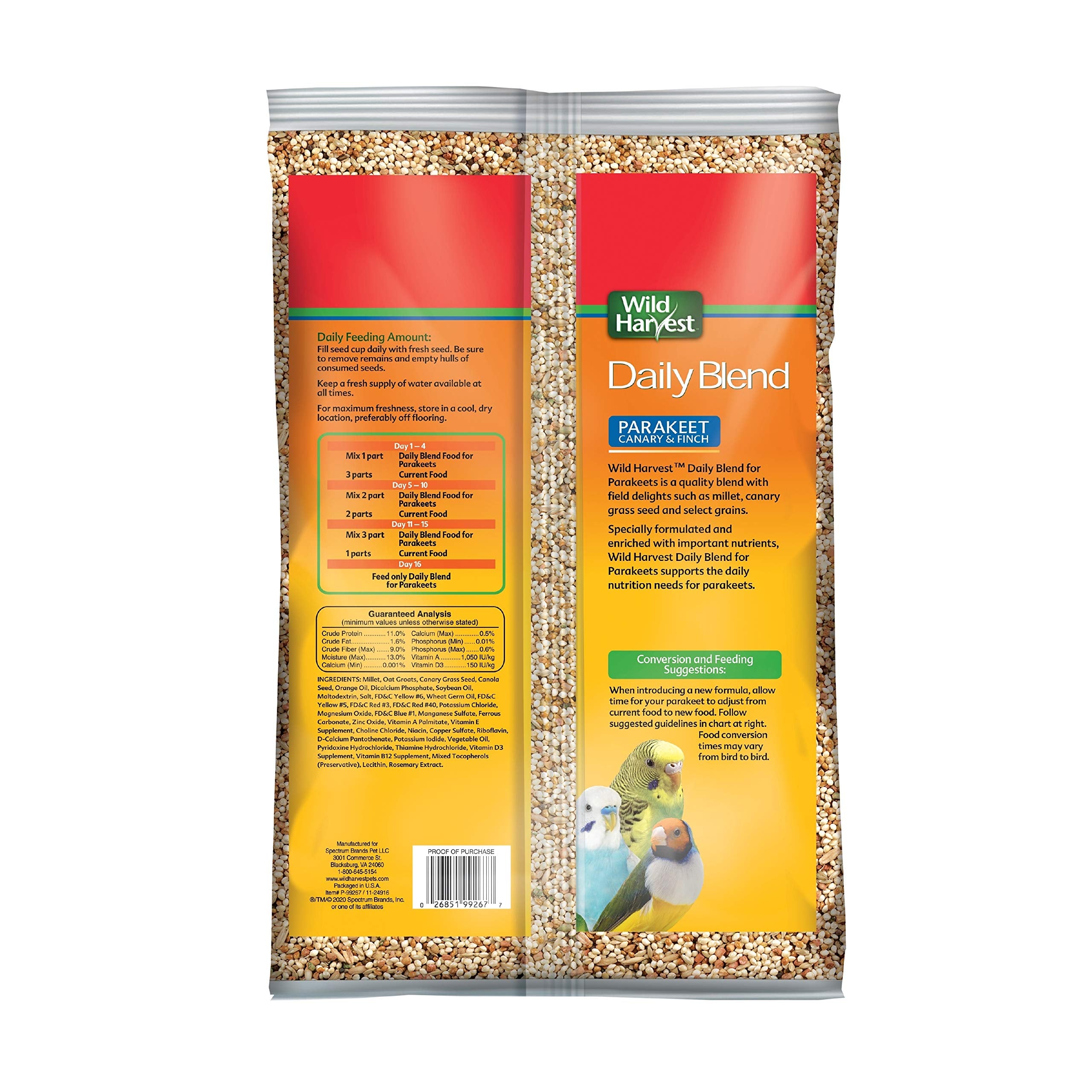 Wild Harvest gros-plan millet rouge et blanc qui améliore l'appétence
