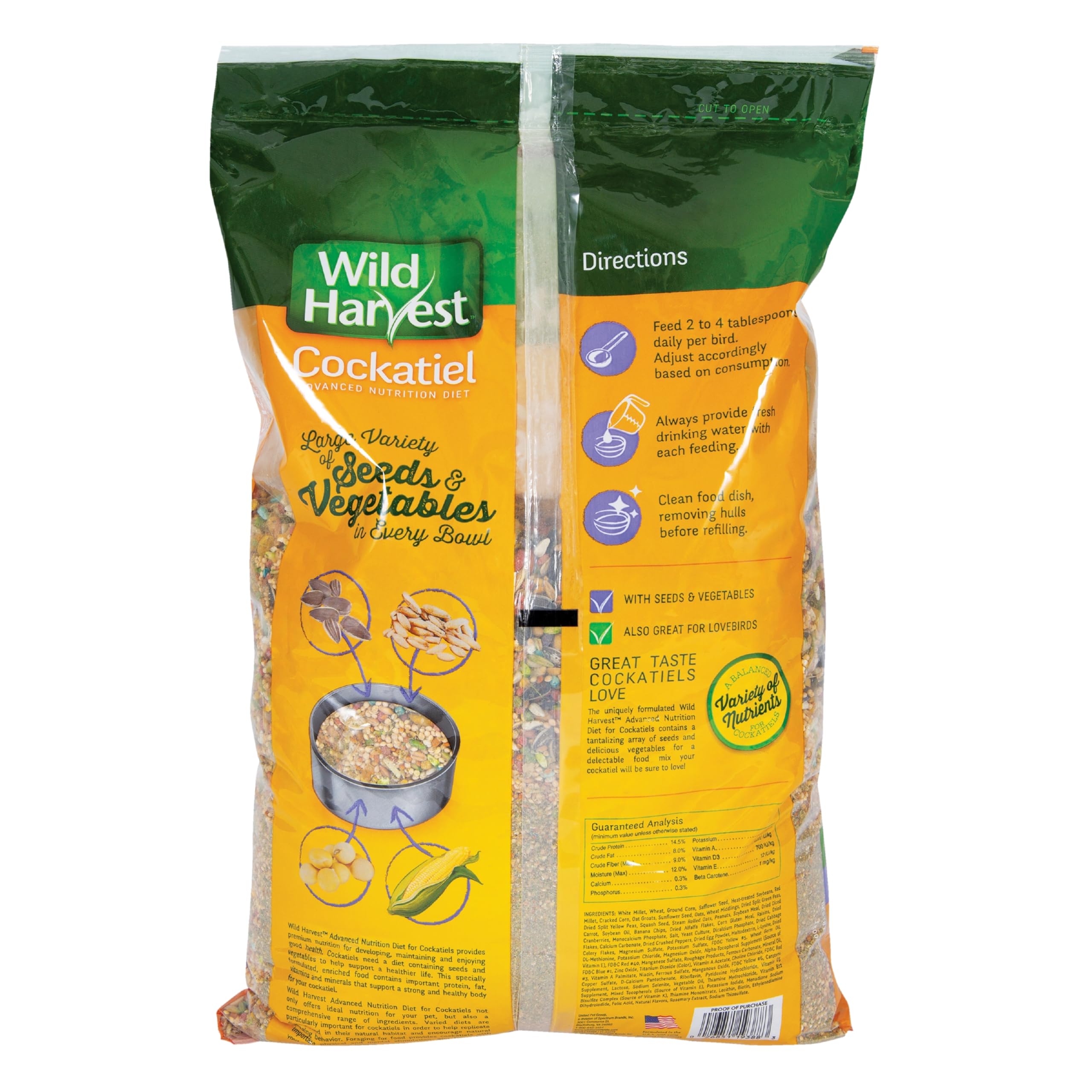 Wild Harvest gros plan des graines variées apportant diversité et nutrition