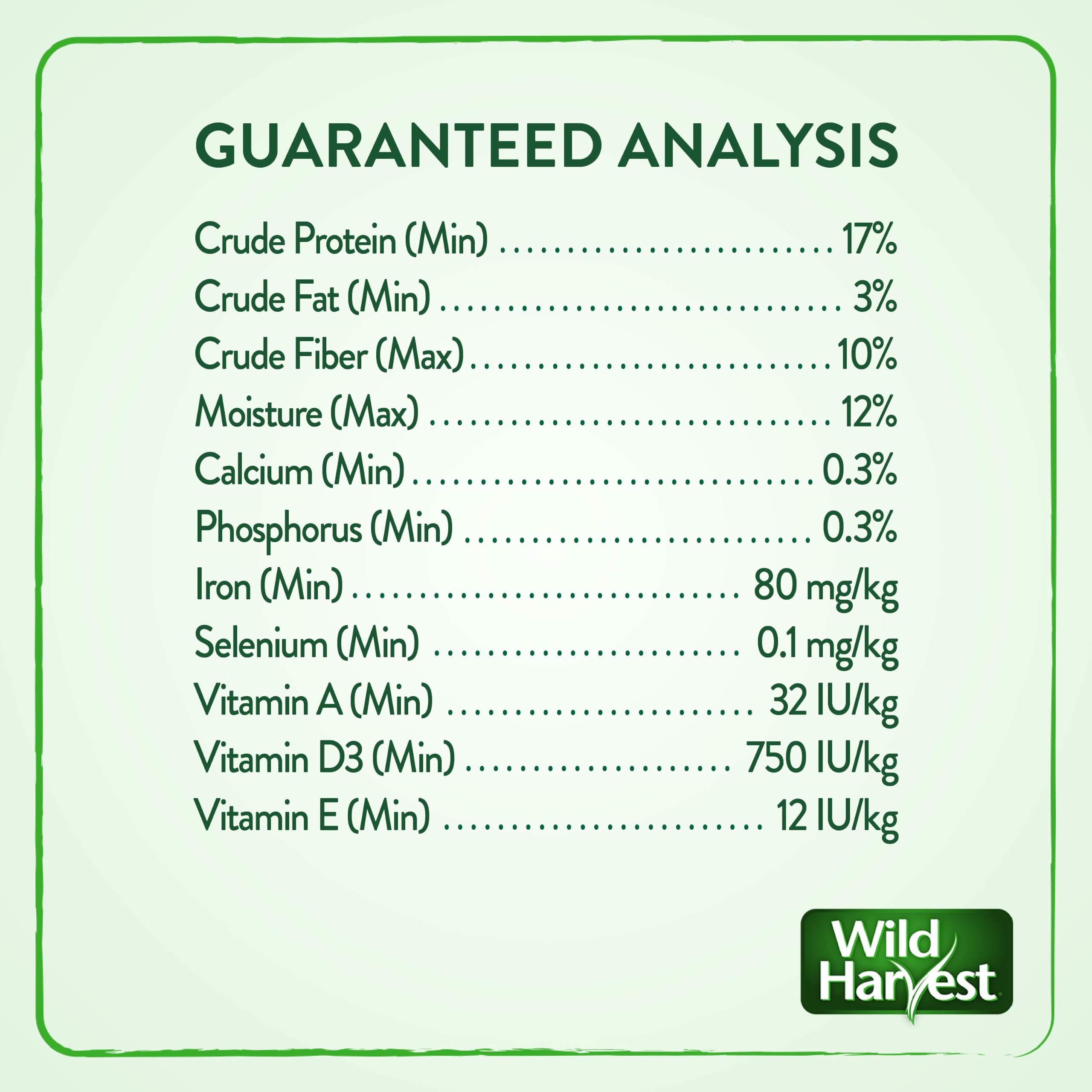 Wild Harvest sac 10 lb comparé à règle pour visualiser taille