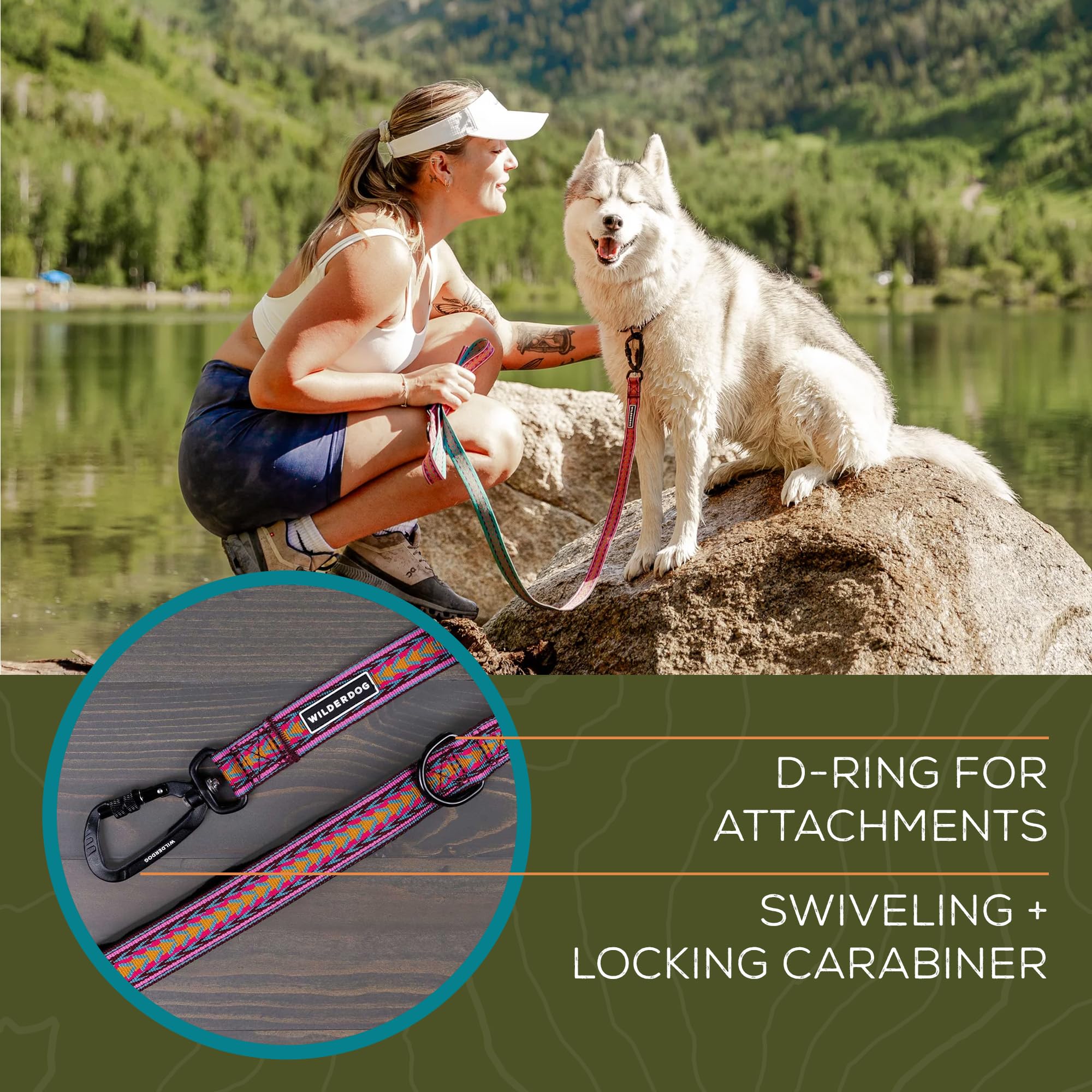 Wilderdog anneau en D avec sac et accessoire pour organisation pratique