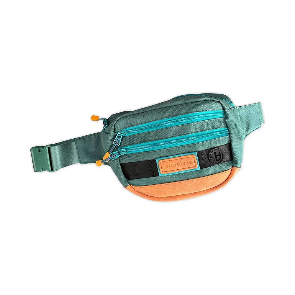 Wilderdog gros plan des fermetures éclair et poches pour organisation efficace