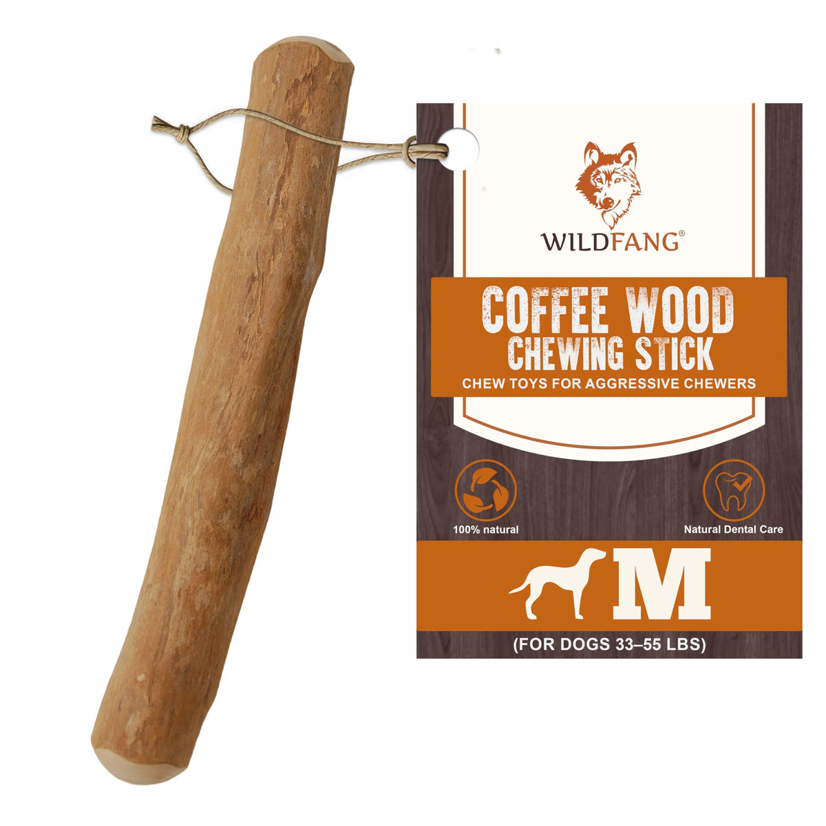 Wildfang bâtonnet en bois de café vue avant montrant packaging et bénéfice naturel