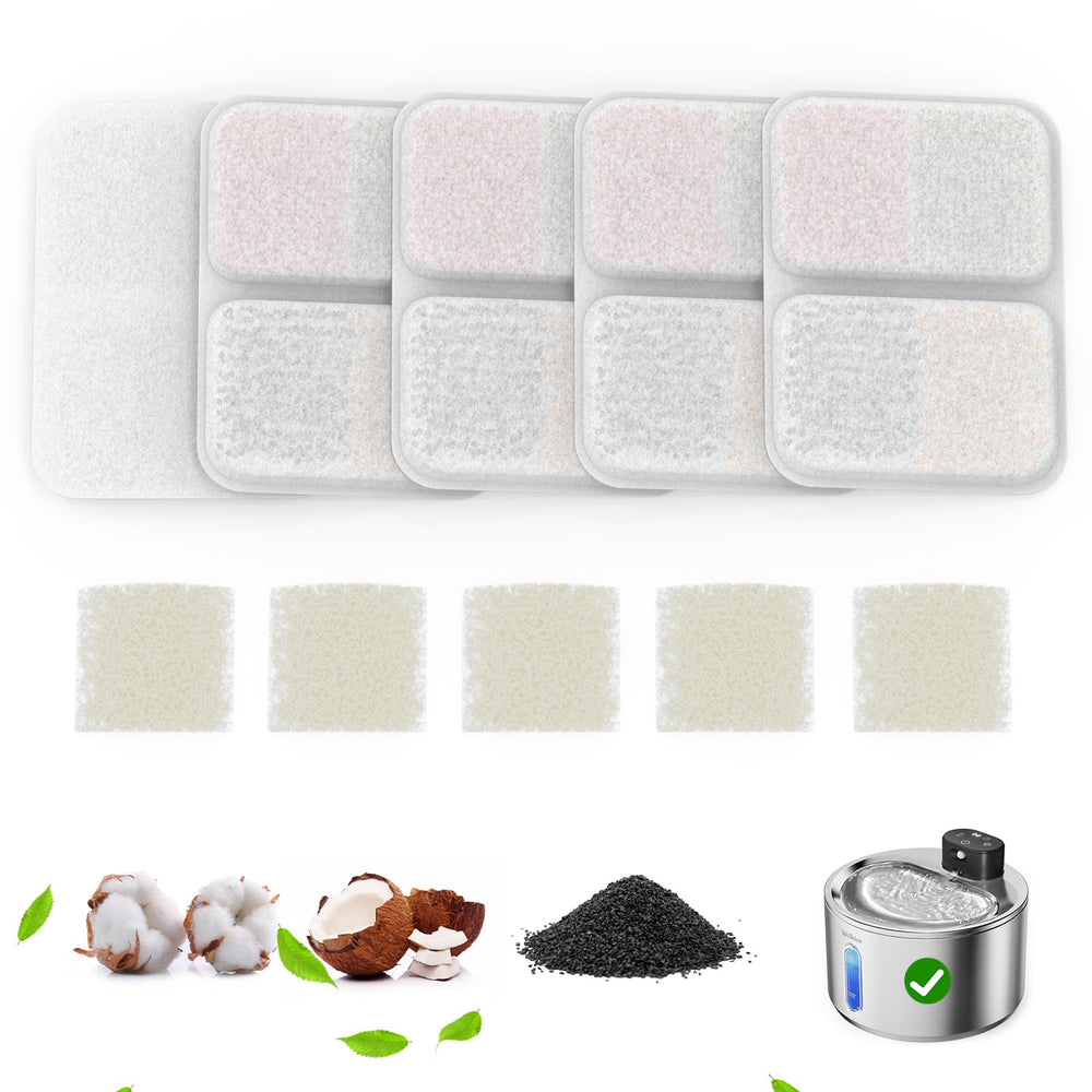 WILKIEE vue frontale du pack de 5 filtres, préparation pratique et hygiénique