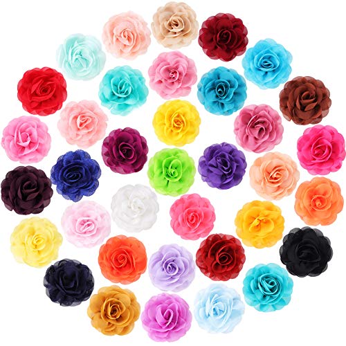 WILLBOND vue avant du lot de fleurs de collier montrant la variété de couleurs et l'emballage pratique