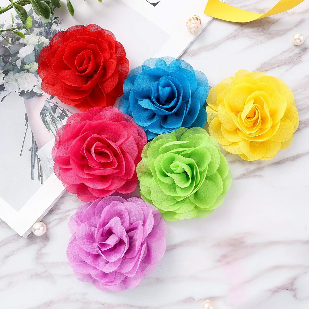 WILLBOND assortiment multicolore de 36 fleurs, large choix pour assortir aux tenues