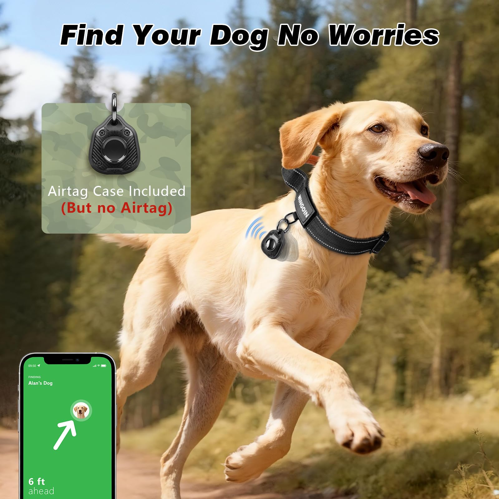 WINGOIN collier porté en promenade contrôle et confort pour grand chien