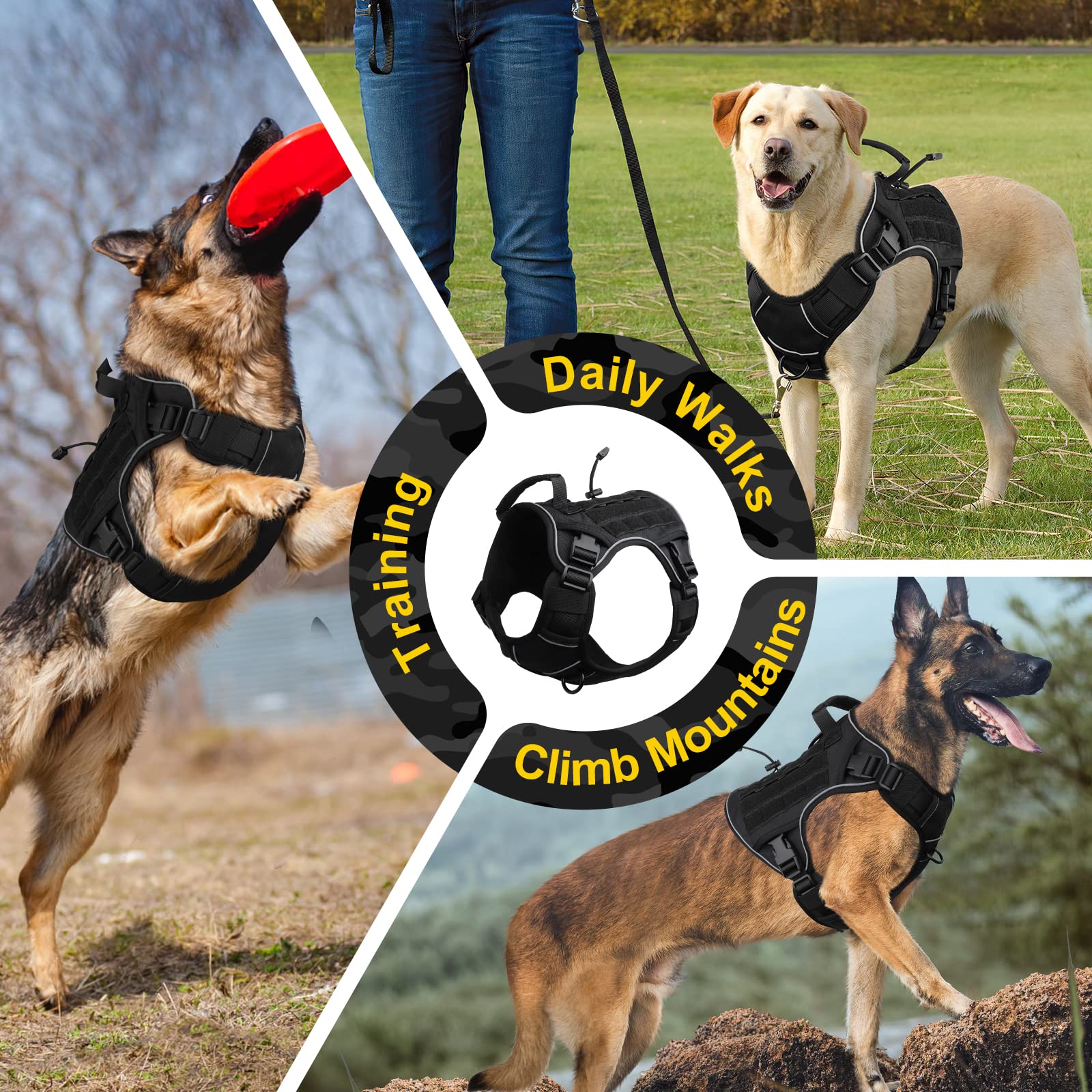 WINGOIN harnais en randonnée sur chien grand pour usage extérieur