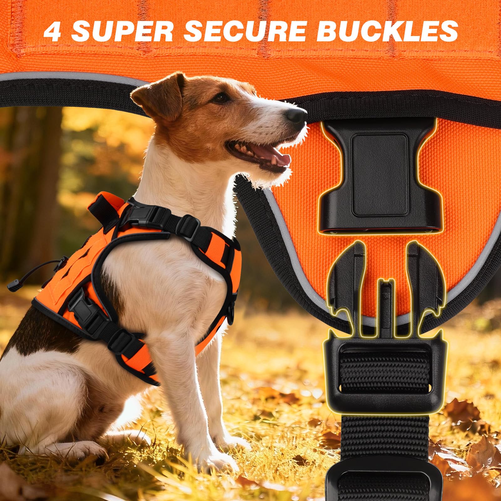 WINGOIN harnais en randonnée pour chien moyen performance extérieure