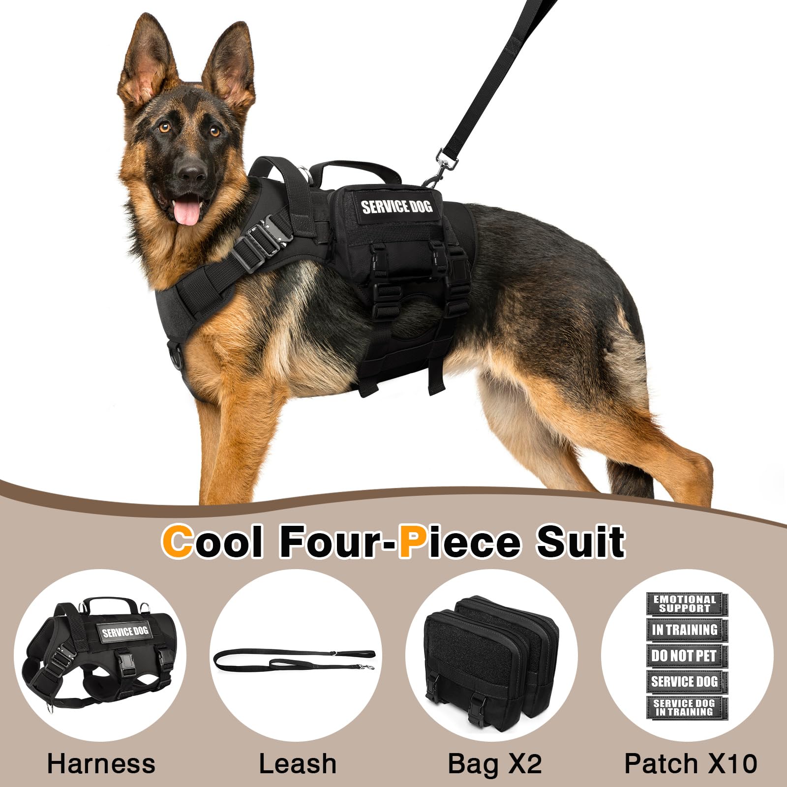 WINSEE harnais dos avec système MOLLE pour ajout de pochettes pratique
