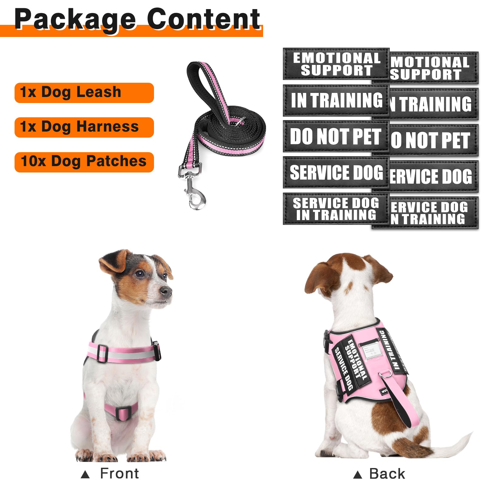 WINSEE pack de patches brodés pour personnaliser le statut du chien