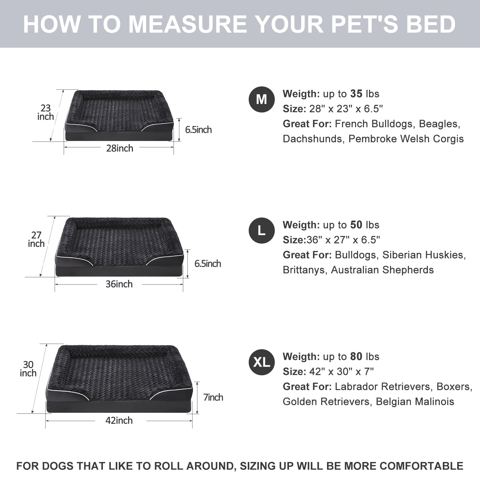 WNPETHOME chien allongé utilisant le lit pour un repos plus rassurant