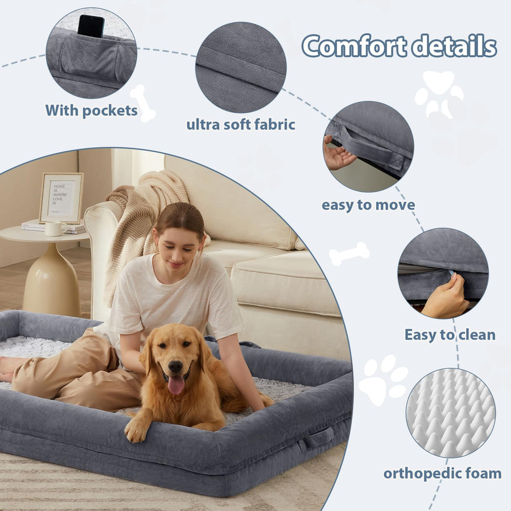WNPETHOME chien allongé sur le canapé-lit pour repos sécurisé