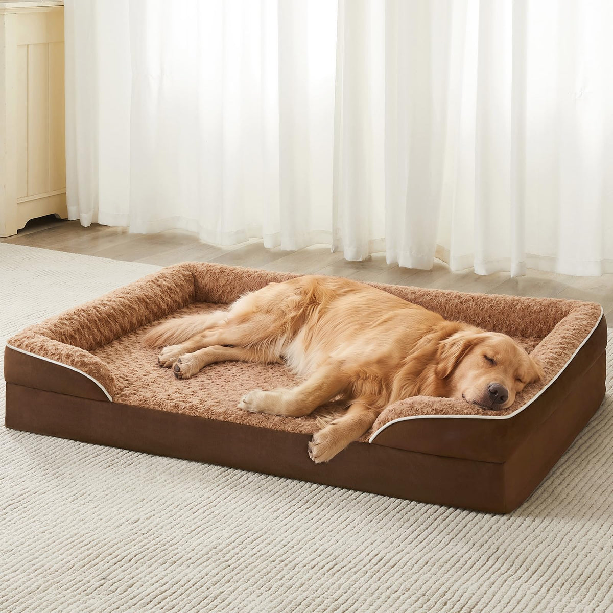 WNPETHOME lit orthopédique XL vue de face offrant bon maintien
