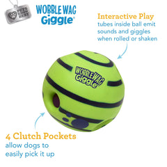 Wobble Wag Giggle texture vinyle souple durable pour jeux répétés