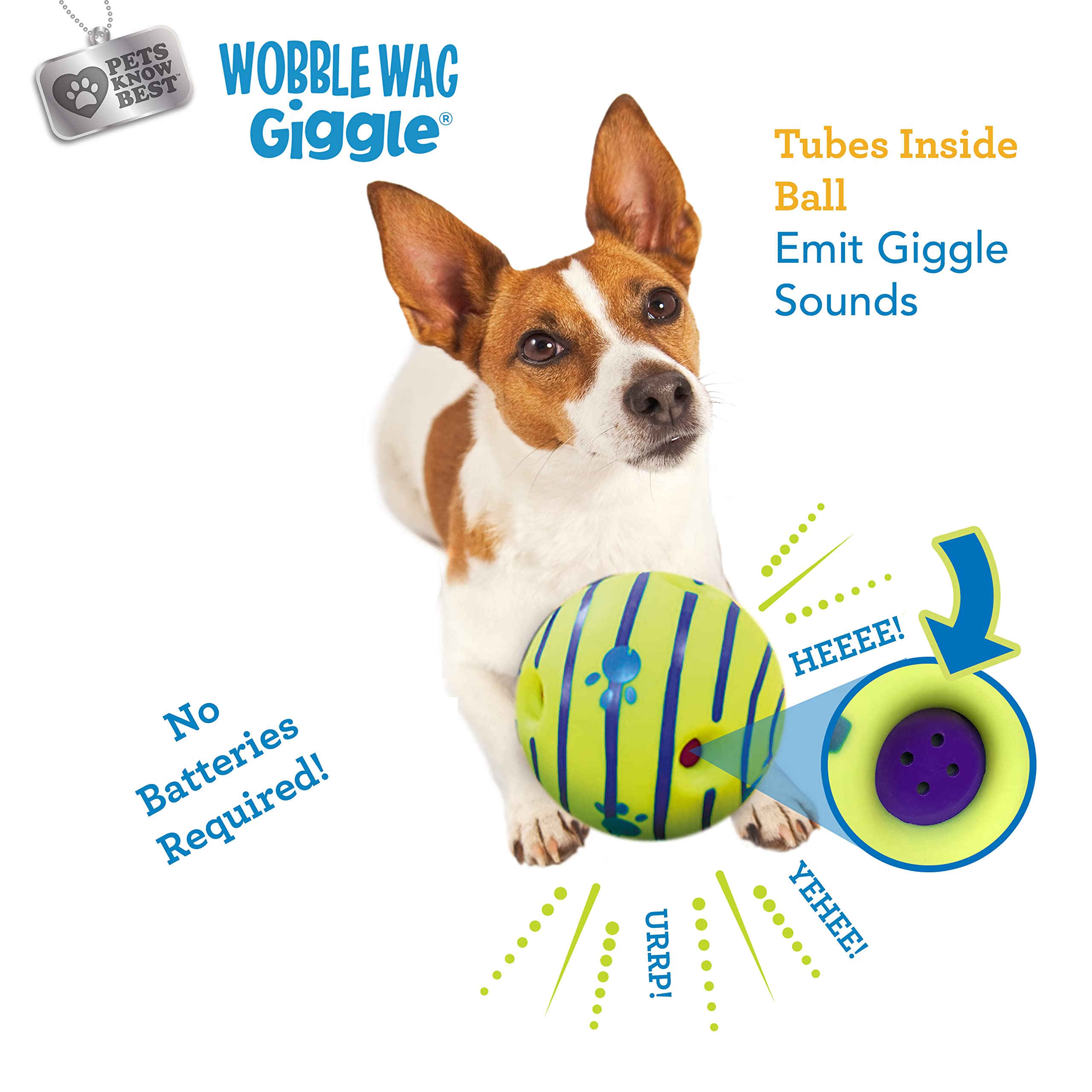 Wobble Wag Giggle balle phosphorescente brillant dans l’obscurité pour repérage