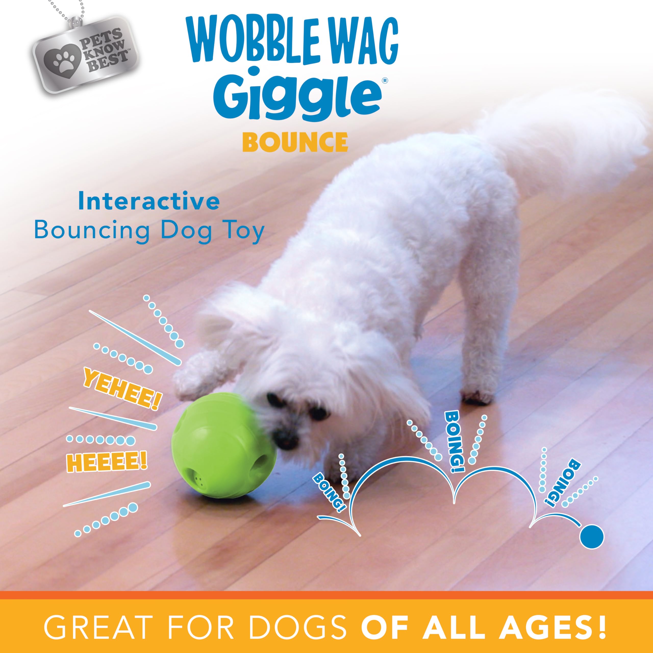 Détail des six poches Wobble Wag Giggle facilitant la saisie et le lancer