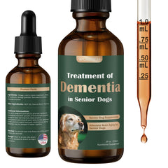 WOMRICH flacon frontal montrant l’emballage et son utilité pour les chiens seniors