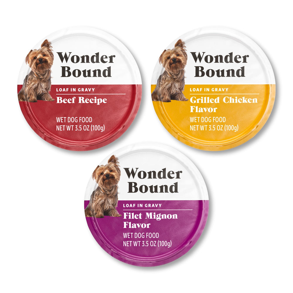 Wonder Bound gros plan sur la texture loaf en gravy, appétence améliorée