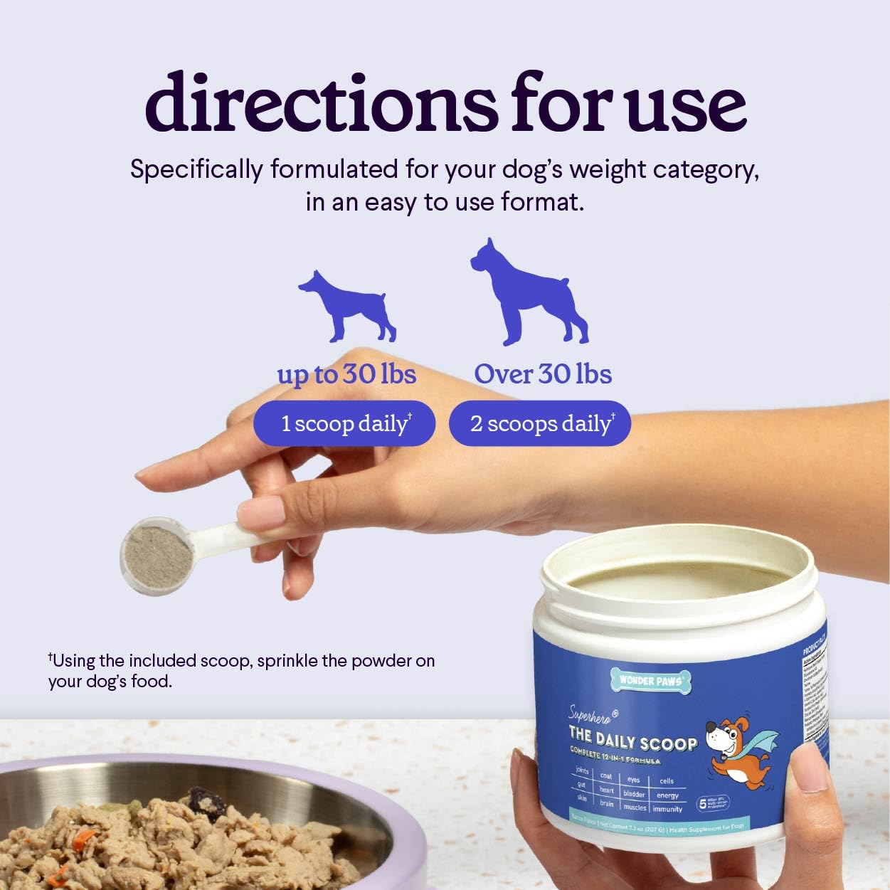 WONDER PAWS chien qui mange bénéficiant d'une saveur bacon naturelle et appétence