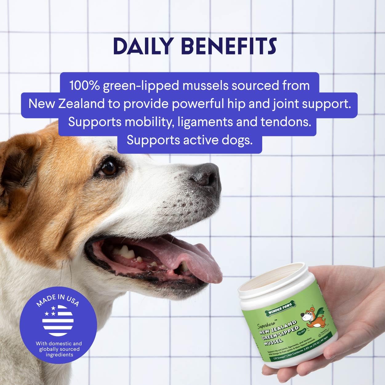 WONDER PAWS chien mangeant poudre mélangée acceptation gustative