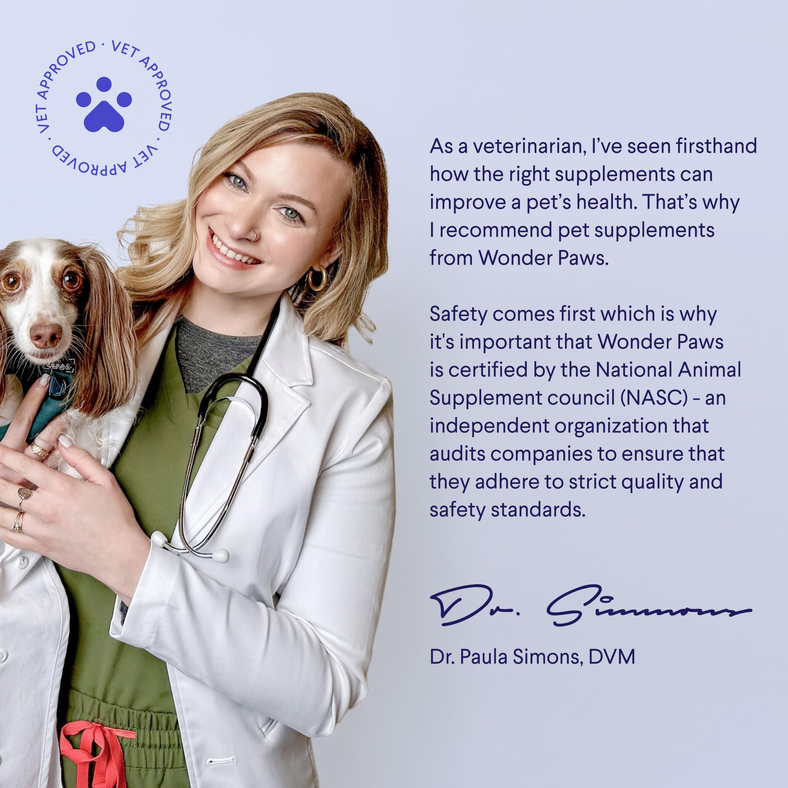 WONDER PAWS colostrum gros plan des grains, facilité de mélange dans la nourriture