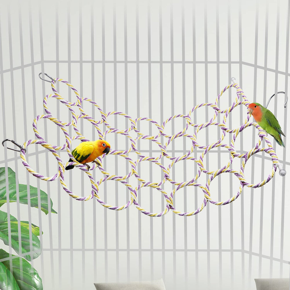 Wontee perchoir en usage avec oiseau actif et stimulation