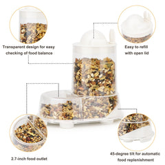 Wontee vue de profil montrant la contenance pour jours d'alimentation