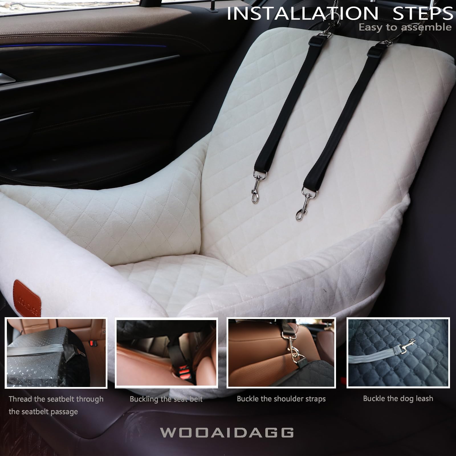 WOOAIDAGG comparaison taille montrant compatibilité siège